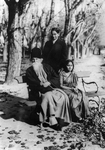 Rabindranath Tagore with Prof. Prasanta Chandra Mahalanobis and Nirmal Kumari Mahalanobis at the edge of Balaton Lake, 1926. by PCMMM&A, ISI Kolkata